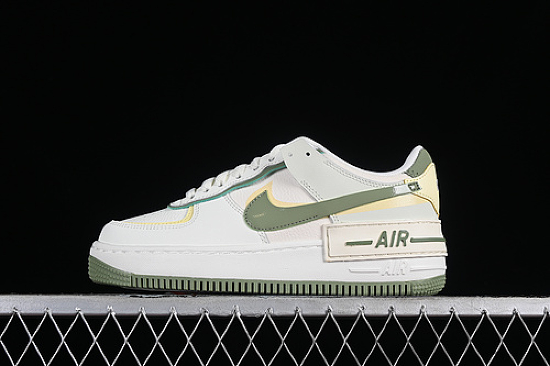 Nike [FN6335-101]-[AIR FORCE 1 SHADOW WHITE/GREEN/YELLOW/GREY]-[WOMAN:35.5-40], photo 1