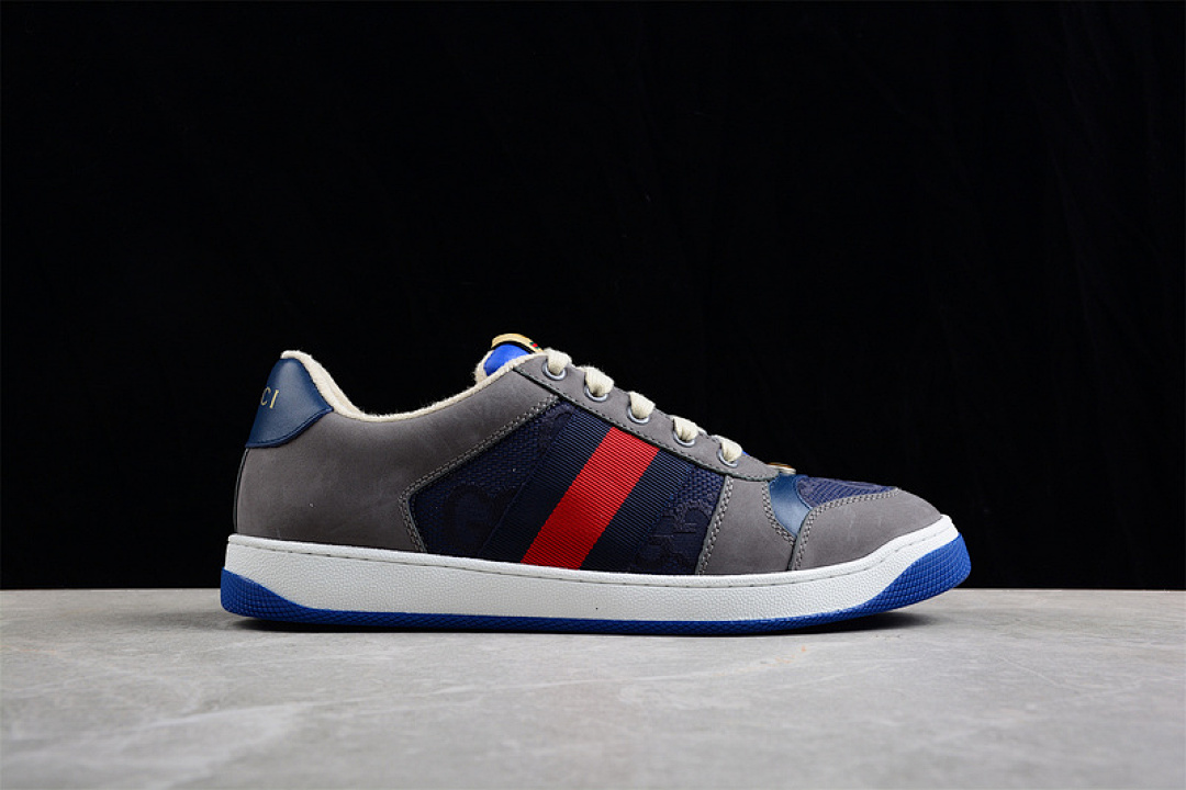 Gucci [GU*CCI DISTRESSED SCREENER SNEAKERS GREY/DARK BLUE/RED-WHITE]-[MAN:40-45] - Image 14