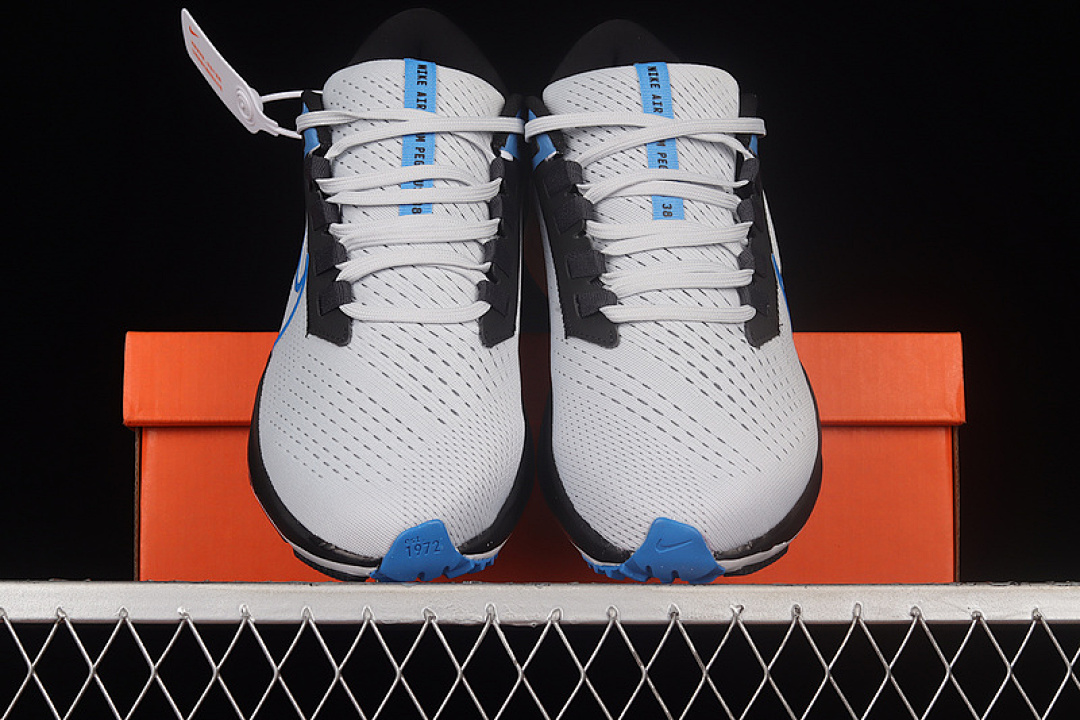 Nike [CW7356-009]-[AIR ZOOM PEGASUS 38 PURE PLATINUM/BLACK/DUTCH BLUE/PHOTO BLUE]-[MAN:39-45] - Image 5