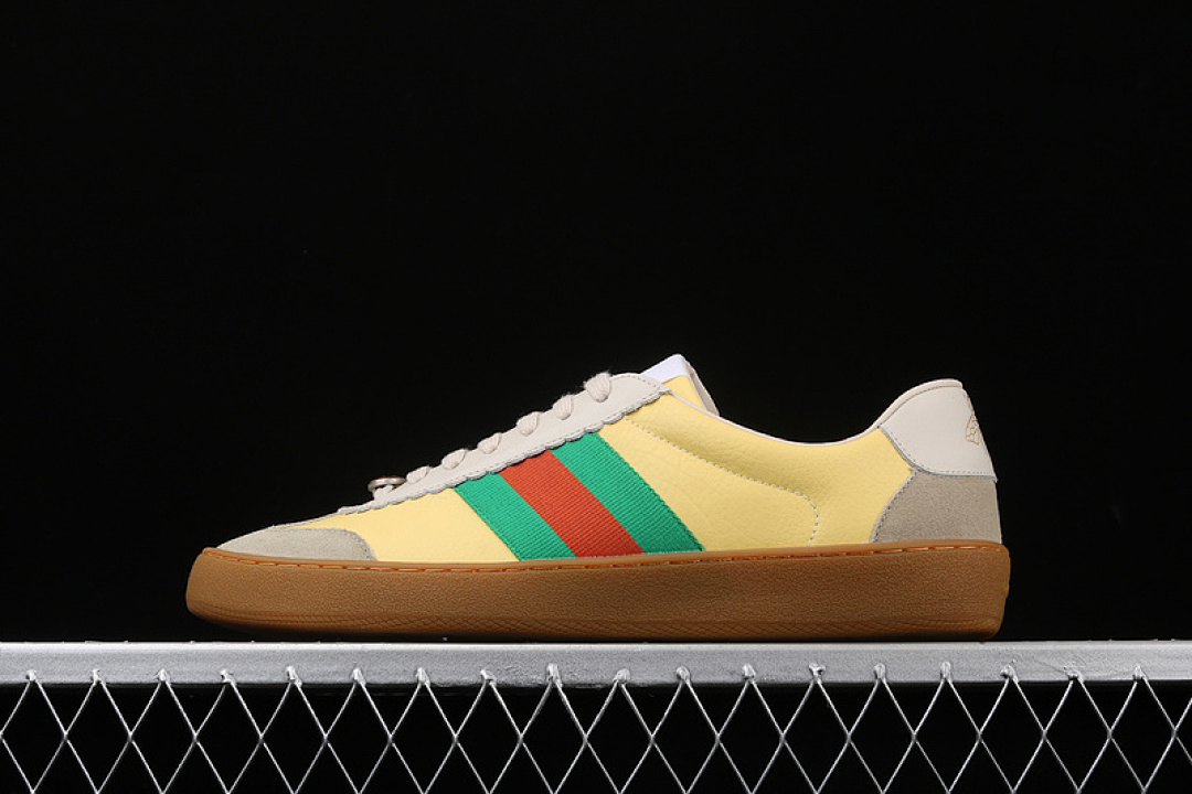 Gucci Gucci [ ACE EMBROIDERED LOW-TOP SNEAKER LIGHT YELLOW/GREEN/RED]-[UNISEX:35-44], photo 1
