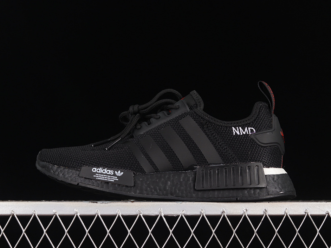 NMD_R1 BOOST SHOES CORE BLACK/CORE BLACK/SCARLET · HQ2068, photo 1