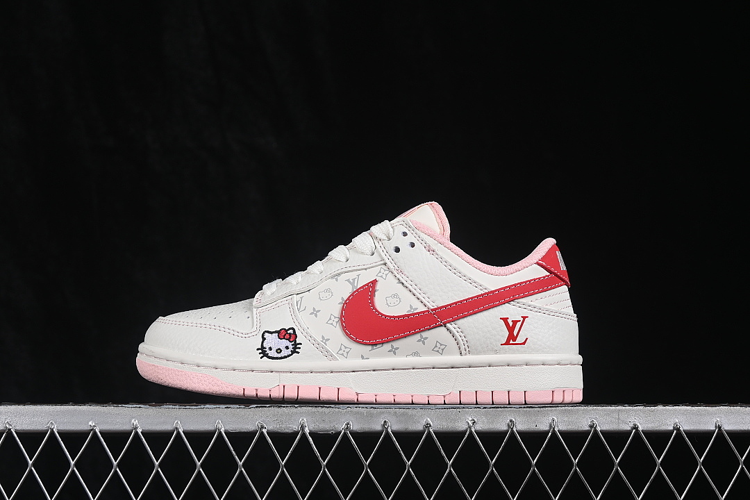 Unbranded [NH0601-493]-[SB DUNK LOW CASUAL SNEAKERS WHITE/RED/PINK]-[WOMAN:36-39]-[MAN:40], photo 1