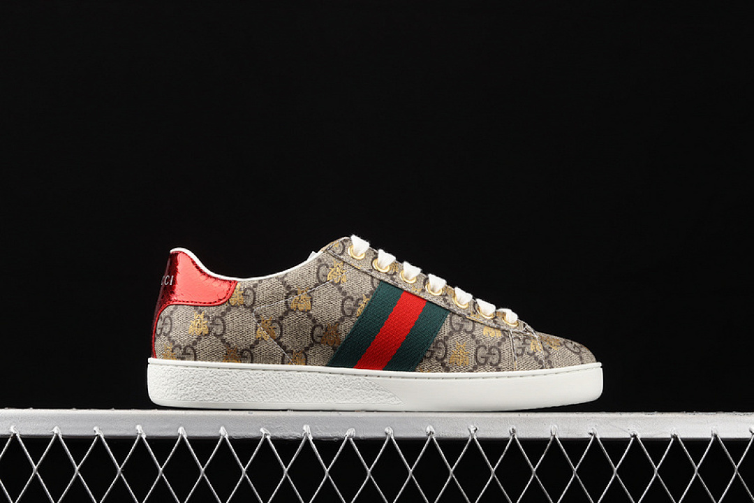 Gucci [GU*CCI ACE EMBROIDERED LOW-TOP SNEAKERS KHAKI/GREEN/RED]-[WOMAN:35-39]-[MAN:40-44] - Image 15