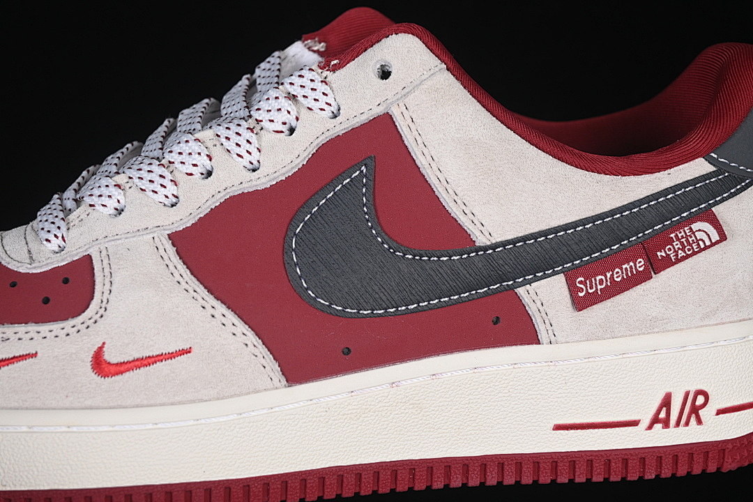 Nike [SY1388-014]-[AIR FORCE 1 07 LOW WHITE/WINE RED/GREY]-[WOMAN:36-39]-[MAN:40-45] - Image 8