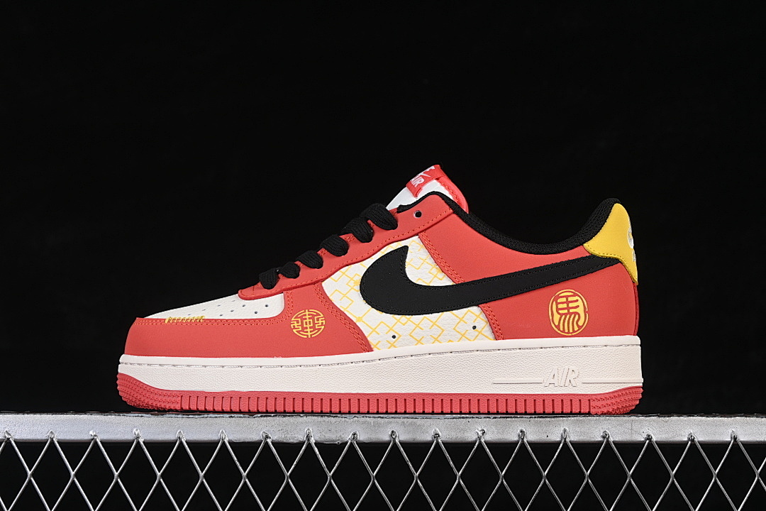Nike [QW5288-130]-[AIR FORCE 1 07 LOW CASUAL SNEAKERS WHITE/RED/YELLOW]-[WOMAN:36-39]-[MAN:40-45] - Image 2