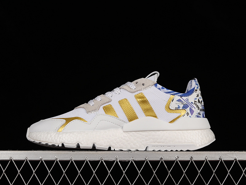 NITE JOGGER BOOST SHOES CLOUD WHITE/GOLD/BLUE · FW6709, photo 1