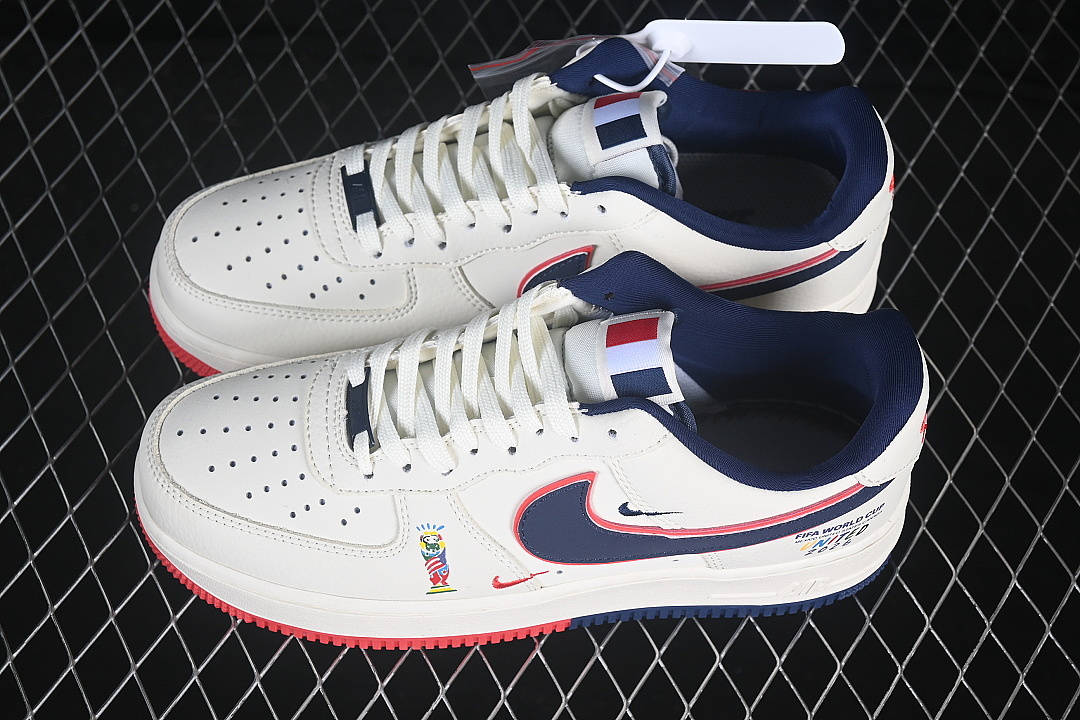 Nike [DD1982-372]-[AIR FORCE 1 07 LOW CASUAL SNEAKERS WHITE/BLACK/RED]-[WOMAN:36-39]-[MAN:40-45] - Image 10