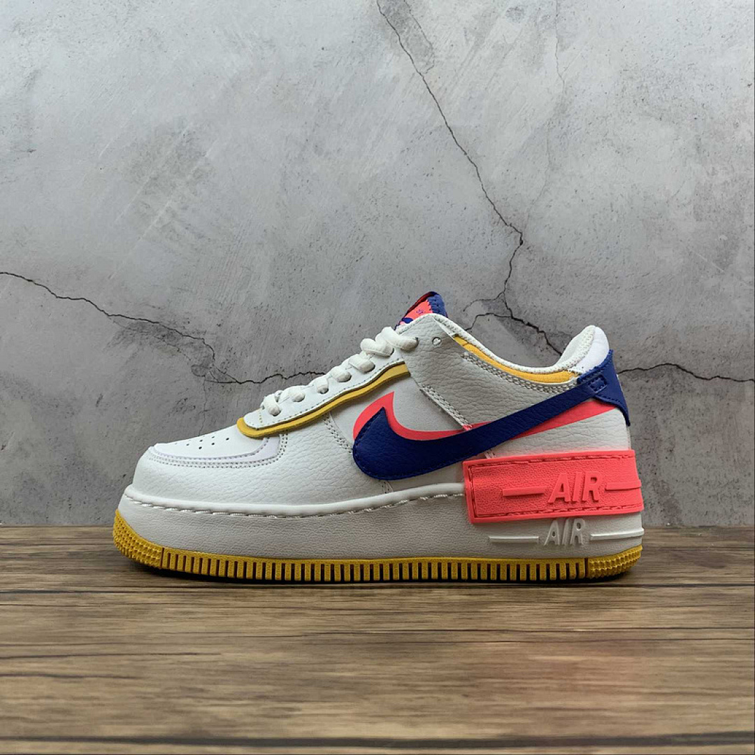 Nike [CI0919-105]-[AIR FORCE 1 SHADOW SUMMIT WHITE/FLASH CRIMSON/DARK SULPHUR/ASTRONOMY (BLUE]), photo 1