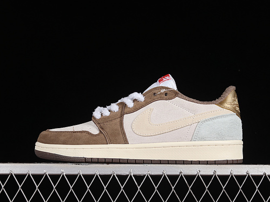 Jordan AIR Jordan 1 RETRO LOW OG YEAR OF THE RABBIT PALOMINO/METALLIC GOLD · DV1312-200, photo 1