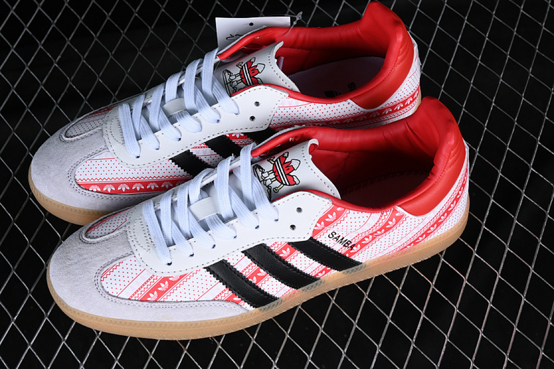 Adidas [GZ4711]-[ADIDAS SAMBA VEGAN CHRISTMAS CLOUD WHITE/SHADOW NAVY/VIVID RED]-[WOMAN:36-39]-[MAN:40 - Image 10