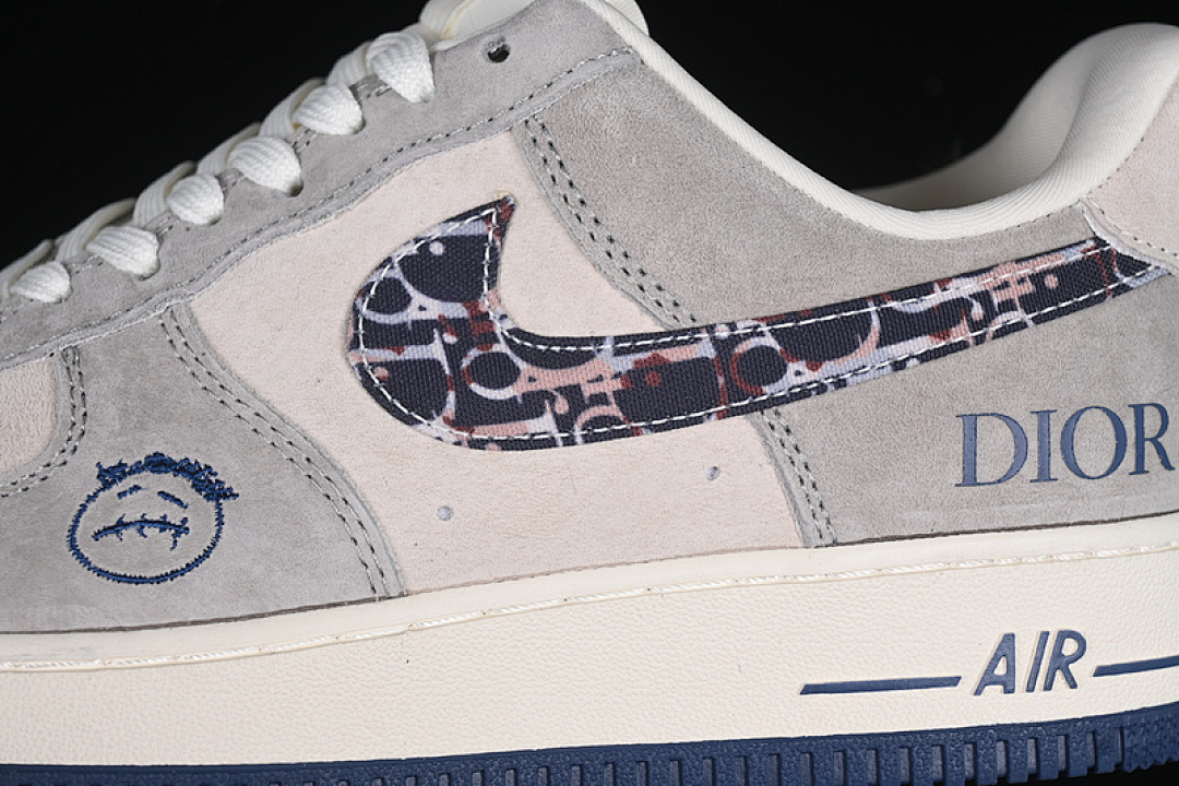 Nike [KK1988-044]-[AIR FORCE 1 07 LOW WHITE/GREY/BLUE]-[WOMAN:36-39]-[MAN:40-45] - Image 8