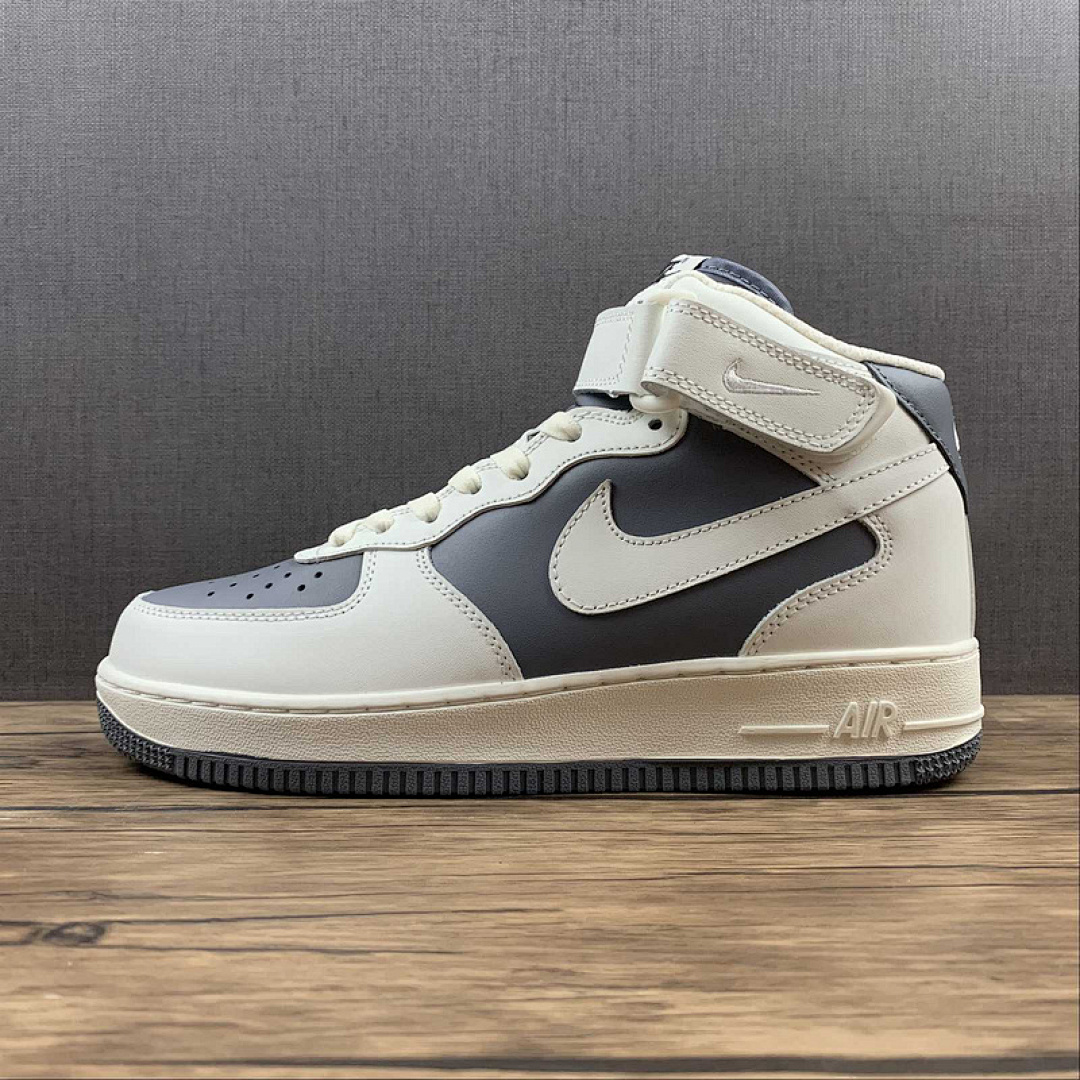 Nike [LZ6819-609]-[AIR FORCE 1 MID 07 OFF WHITE/GREY/OFF WHITE]-[WOMAN:36-39]-[MAN:40-45], photo 1