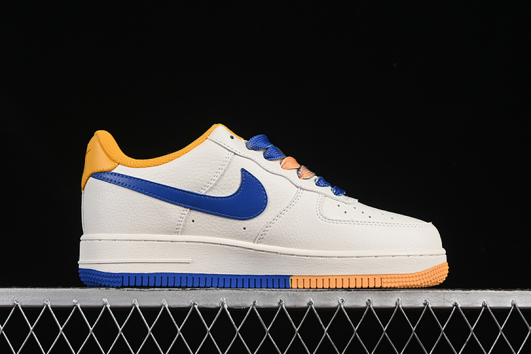 Nike [CS5288-005]-[AIR FORCE 1 07 LOW NBA WHITE/BLUE/YELLOW]-[WOMAN:36-39]-[MAN:40-45] - Image 2
