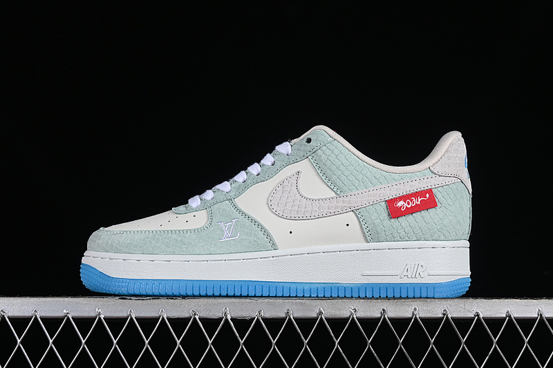 Nike Nike AIR FORCE 1 07 LOW WHITE/GREEN/BLUE/GREY · CV1724-110, photo 1