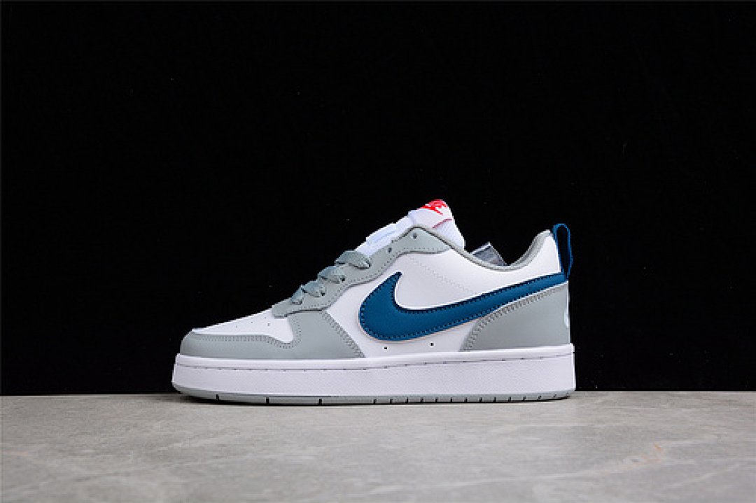 Unbranded [BQ5448-117]-[COURT BOROUGH LOW 2 GS WHITE/LIGHT SMOKE GREY/HABANERO RED/MARINA]-[UNISEX:36-45], photo 1