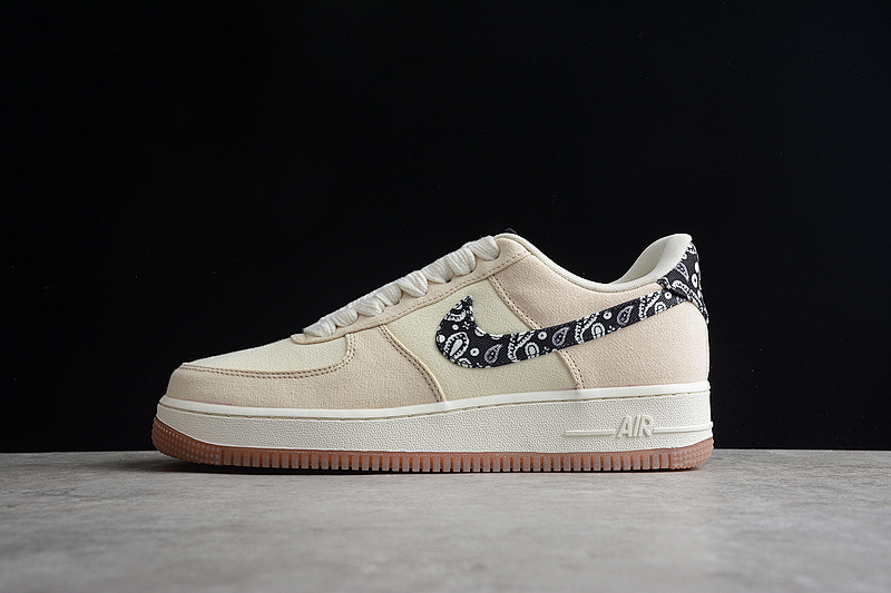 Nike Nike AIR FORCE 1 LOW PAISLEY SWOOSH RATTAN/PALE IVORY/BLACK · DJ4631-200, photo 1
