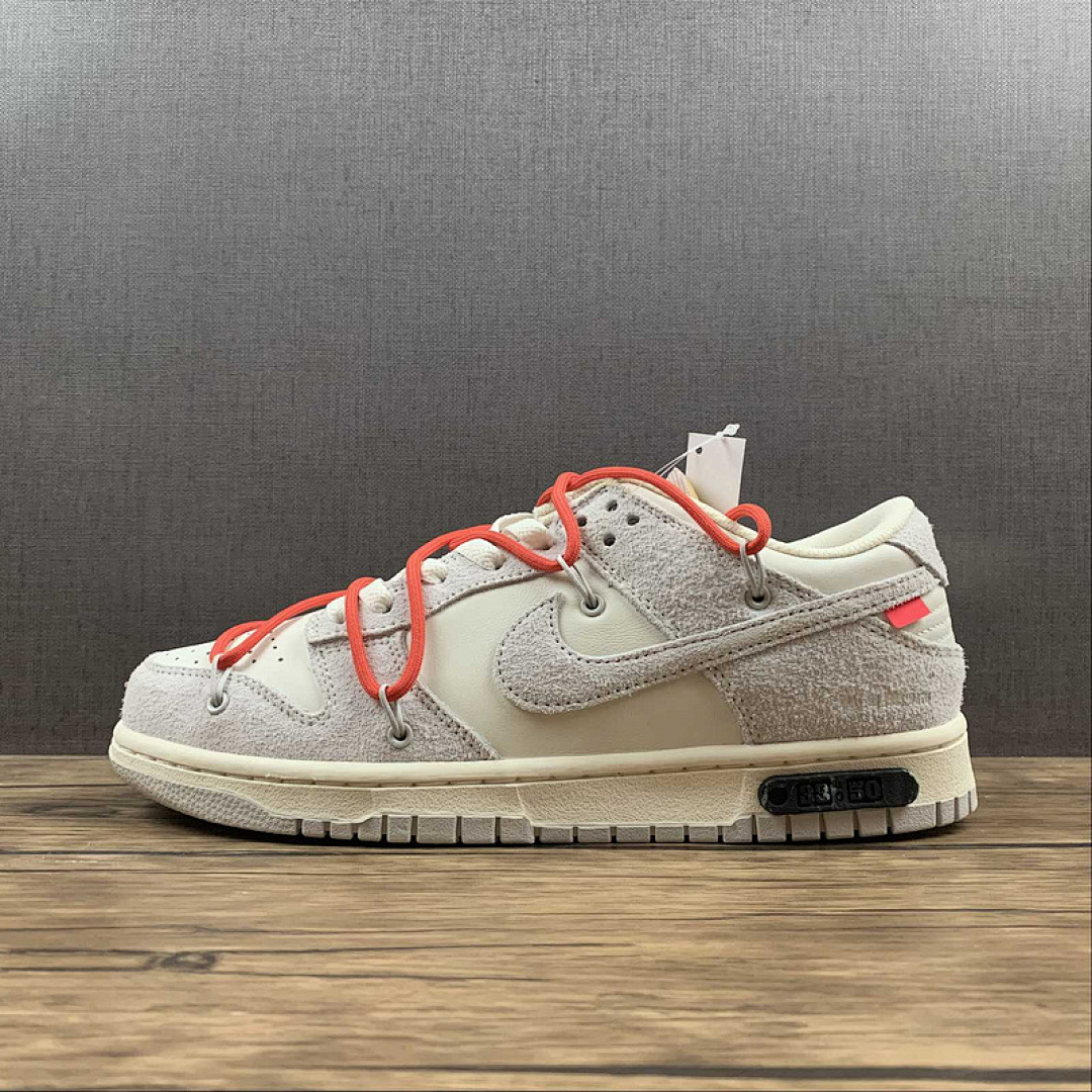 Off-White [DJ0950-118]-[OW X SB DUNK LOW LOT 33 OF 50 SAIL/NEUTRAL GREY/CHILE RED]-[UNSIEX:36-47.5], photo 1