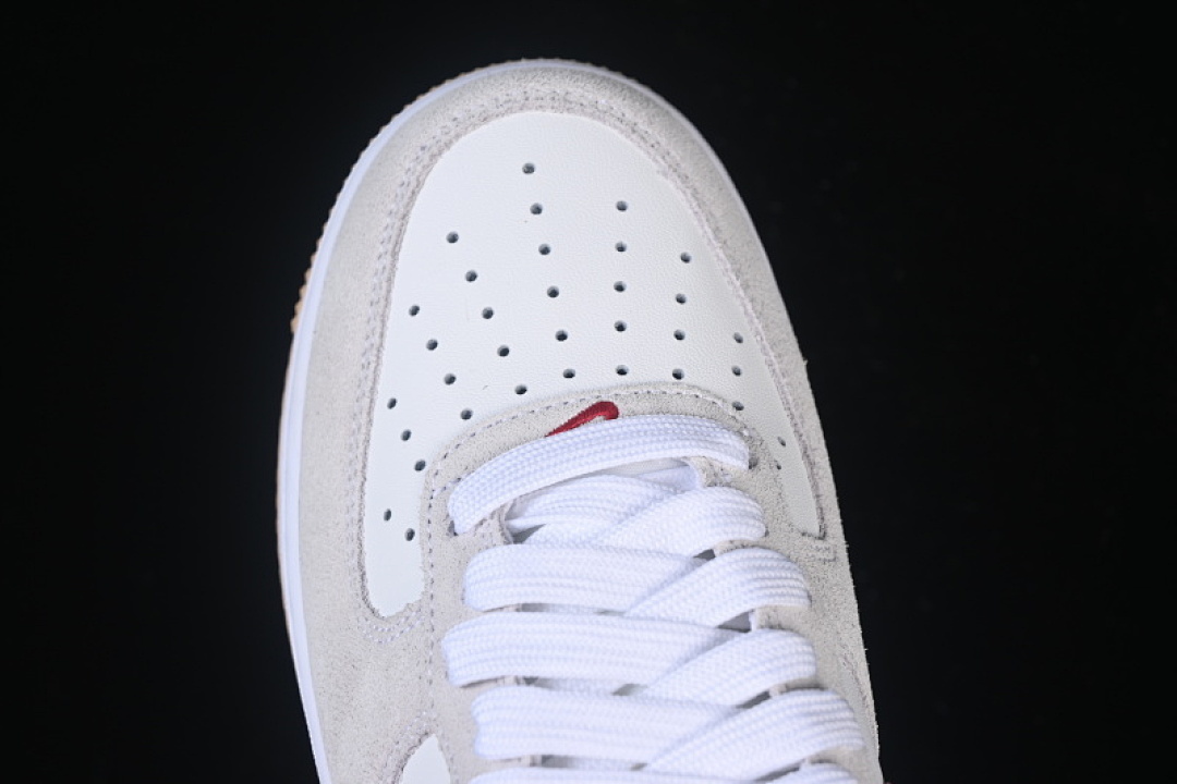 Nike [IB6388-101]-[AIR FORCE 1 07 LOW CASUAL SNEAKERS RED/WHITE/GREY]-[WOMAN:36-39]-[MAN:40-45] - Image 9