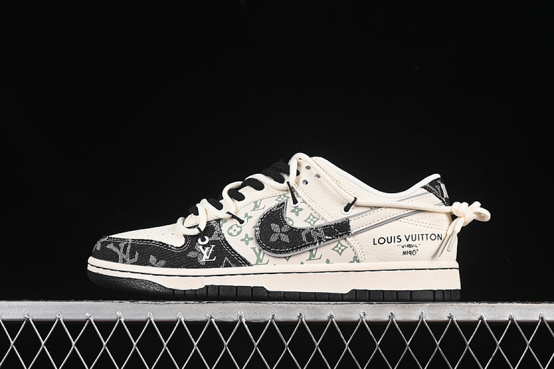 Louis Vuitton [YX5066-338]-[SB DUNK LOW LV WHITE/BLACK/GREY]-[WOMAN:36-39]-[MAN:40-45], photo 1