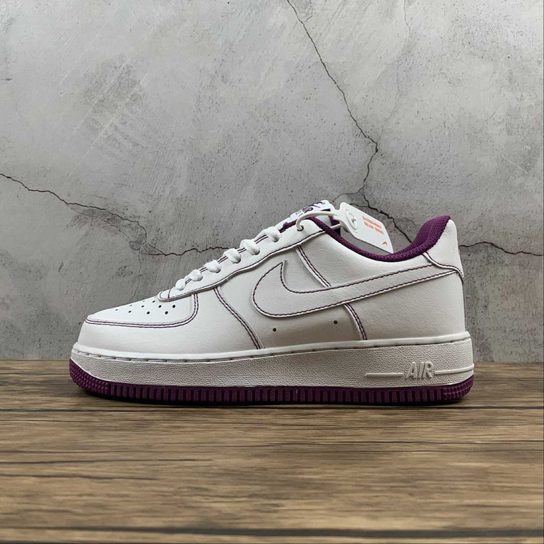 Nike [CV1724-105]-[AIR FORCE 1 LOW 07 CONTRAST STITCH WHITE/WHITE/VIOTECH]-[WOMAN:36-39]-[MAN:40-45], photo 1