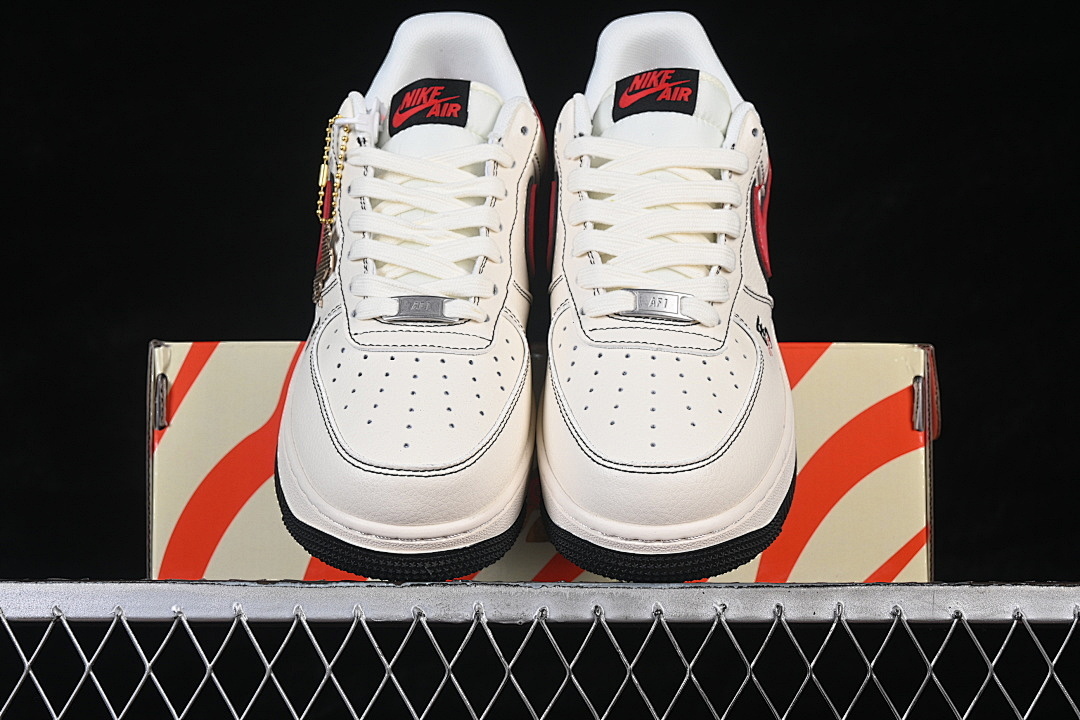 Nike [MZ9588-830]-[AIR FORCE 1 07 LOW WHITE/RED/BLACK/WHITE]-[WOMAN:36-39]-[MAN:40-45] - Image 13