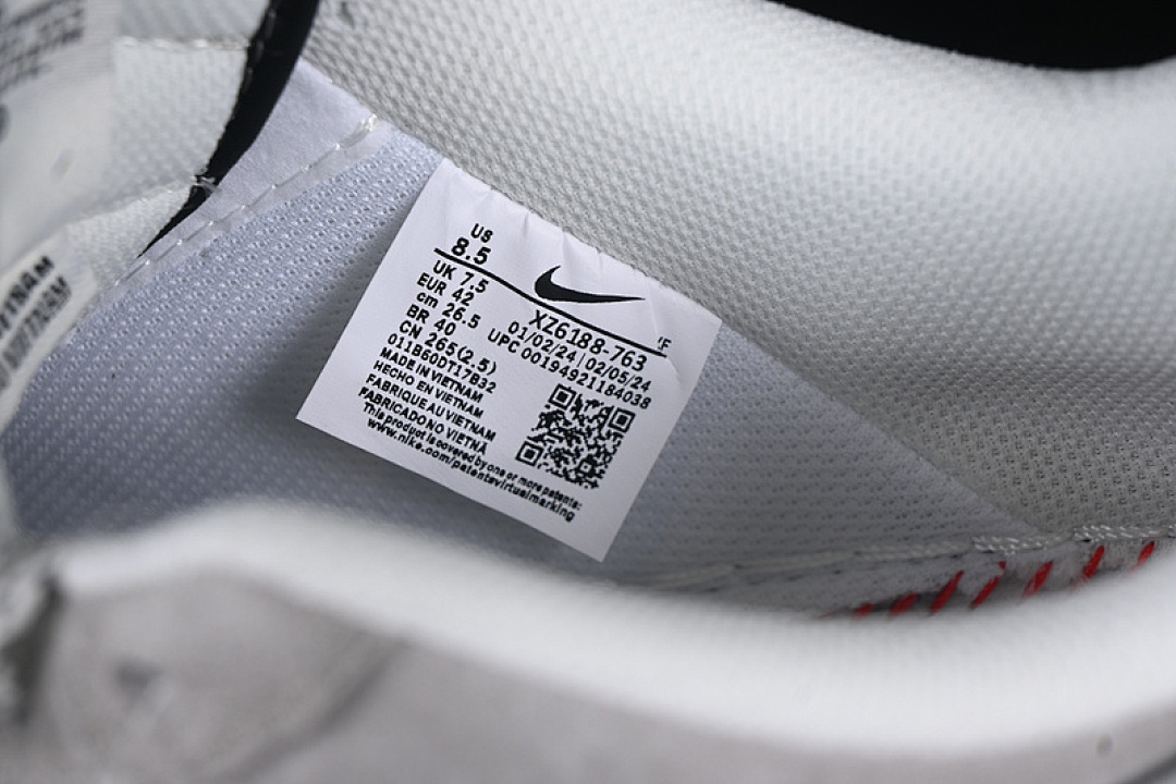 Nike [XZ6188-763]-[AIR FORCE 1 07 LOW WHITE/GREY/BLACK]-[WOMAN:36-39]-[MAN:40-45] - Image 6