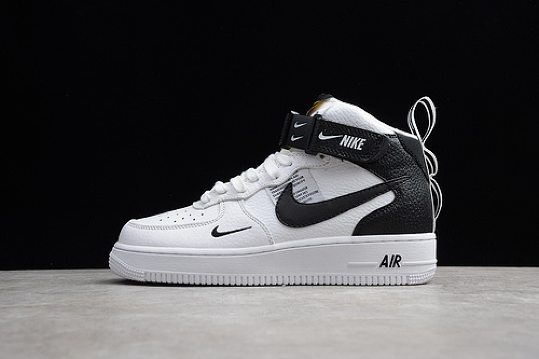 Unbranded [804609-103]-[AIR FORCE 1 MID UTILITY WHITE/BLACK-TOUR YELLOW]-[UNISEX:36-45], photo 1