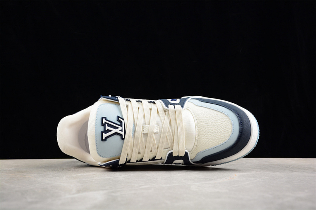 Louis Vuitton [LOUIS VUITTON TRAINER SNEAKER LOW L*V WHITE/BLUE]-[WOMAN:35-39]-[MAN:40-45] - Image 13
