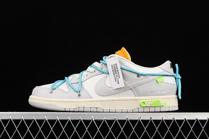 Nike OW X SB DUNK LOW LIGHT GREY/BLUE/WHITE · DM1602-115, photo 1
