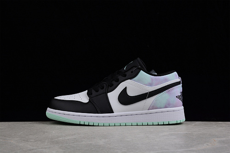 Jordan AIR Jordan 1 LOW TIE-DYE WHITE/BLACK-TEAL · DM1199-100, photo 1