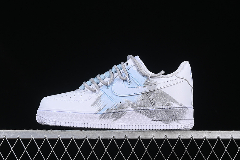 Nike Nike AIR FORCE 1 07 LOW WHITE/GREY/BLUE · YY2024-626, photo 1