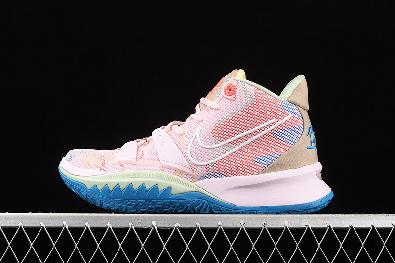KYRIE 7 GS 1 WORLD PEOPLE CHERRY BLOSSOM POWDER/BLUE/WHITE · CT4080-600, photo 1