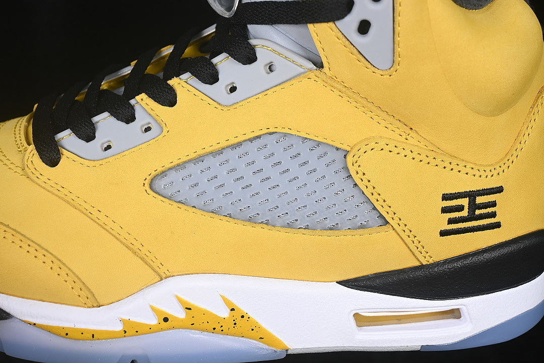Unbranded [IO3372-700]-[AIR JORDAN 5 RETRO AJ5 BASKETBALL SHOES YELLOW/GREY]-[WOMAN:36-39]-[MAN:40-49] - Image 7