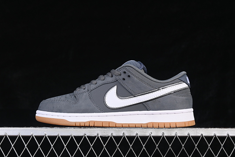 Nike DUNK LOW CASUAL SNEAKERS DARK GRAY/WHITE/KHAKI · FZ1287-300, photo 1