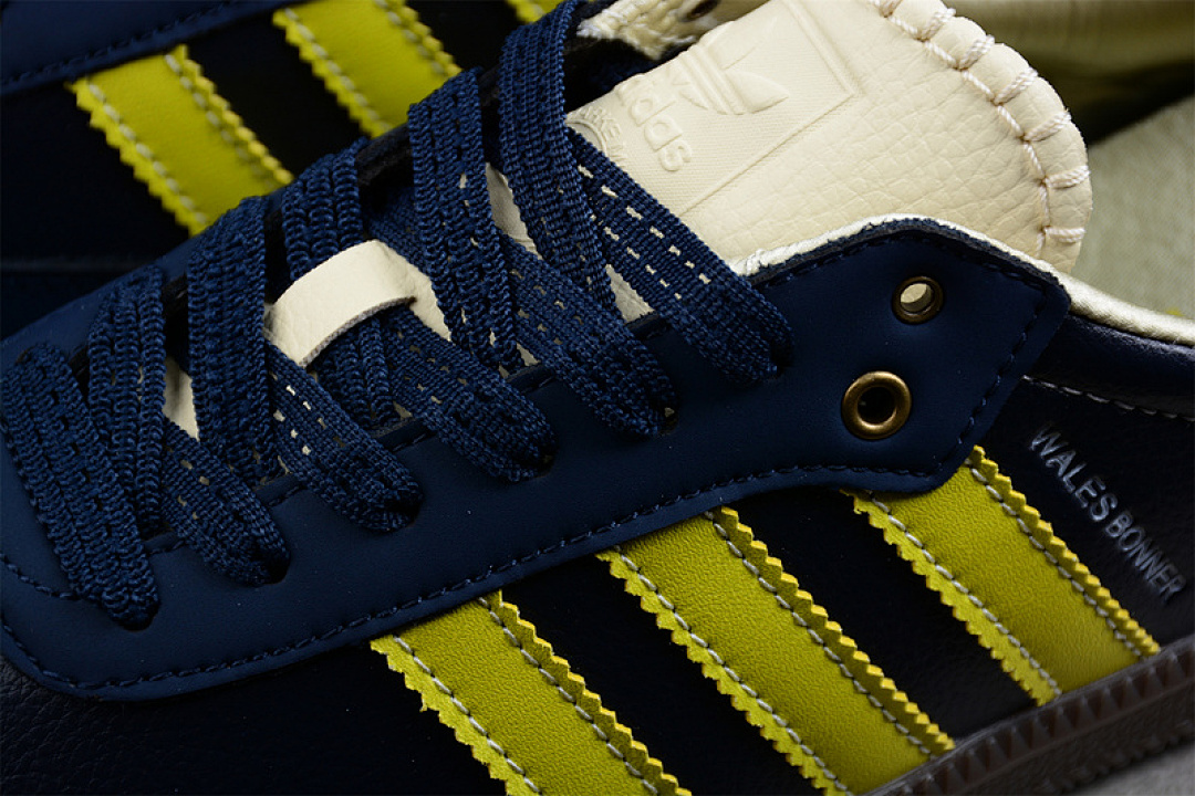 Adidas [S42595]-[WALES BONNER SAMBA SHOES COLLEGIATE NAVY/CREAM WHITE/YELLOW]-[UNISEX:35-45] - Image 8