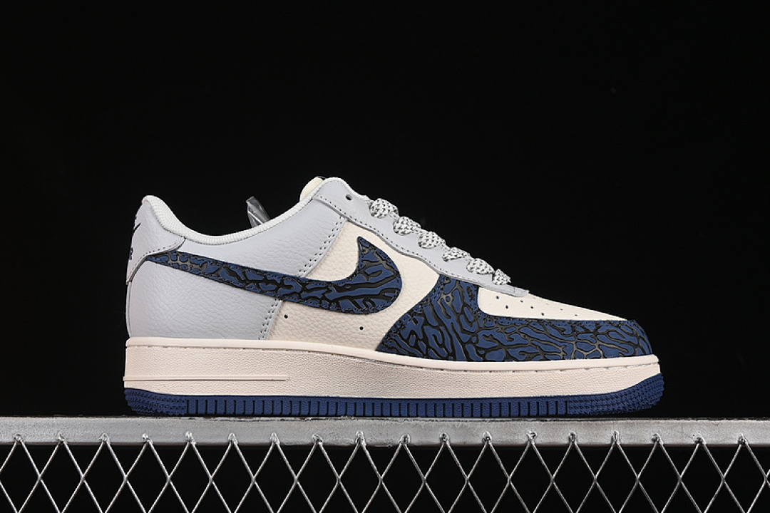 Nike [JJ2508-701]-[AIR FORCE 1 07 LOW LV WHITE/GREY/BLUE]-[WOMAN:36-39]-[MAN:40-45] - Image 16