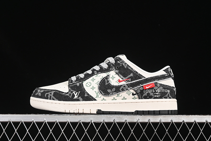 Louis Vuitton Nike SB DUNK LOW LV WHITE/GREY/BLACK · YX5066-351, photo 1