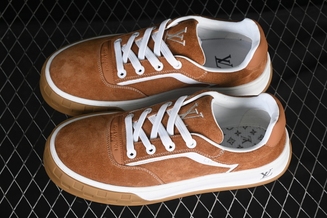 Louis Vuitton [LOUIS VUITTON SKATE SNEAKER CLASSIC 2025SS BROWN/WHITE]-[MAN:39-45] - Image 11