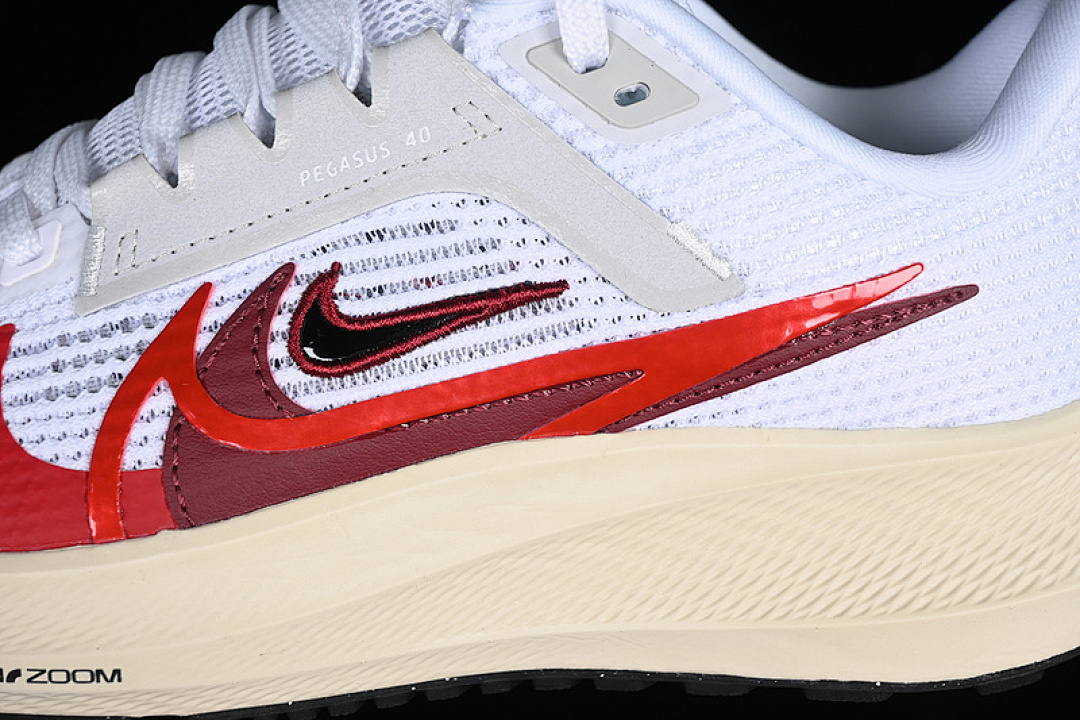 Nike [FB7703-100]-[AIR ZOOM PEGASUS 40 WHITE/GREY/BLACK/RED]-[WOMAN:36-40] - Image 7
