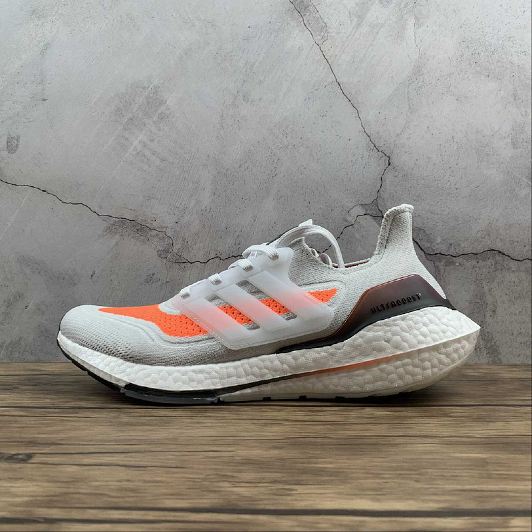 ULTRABOOST 21 SHOES DASH GREY/DASH GREY/SCREAMING ORANGE · FY0375, photo 1