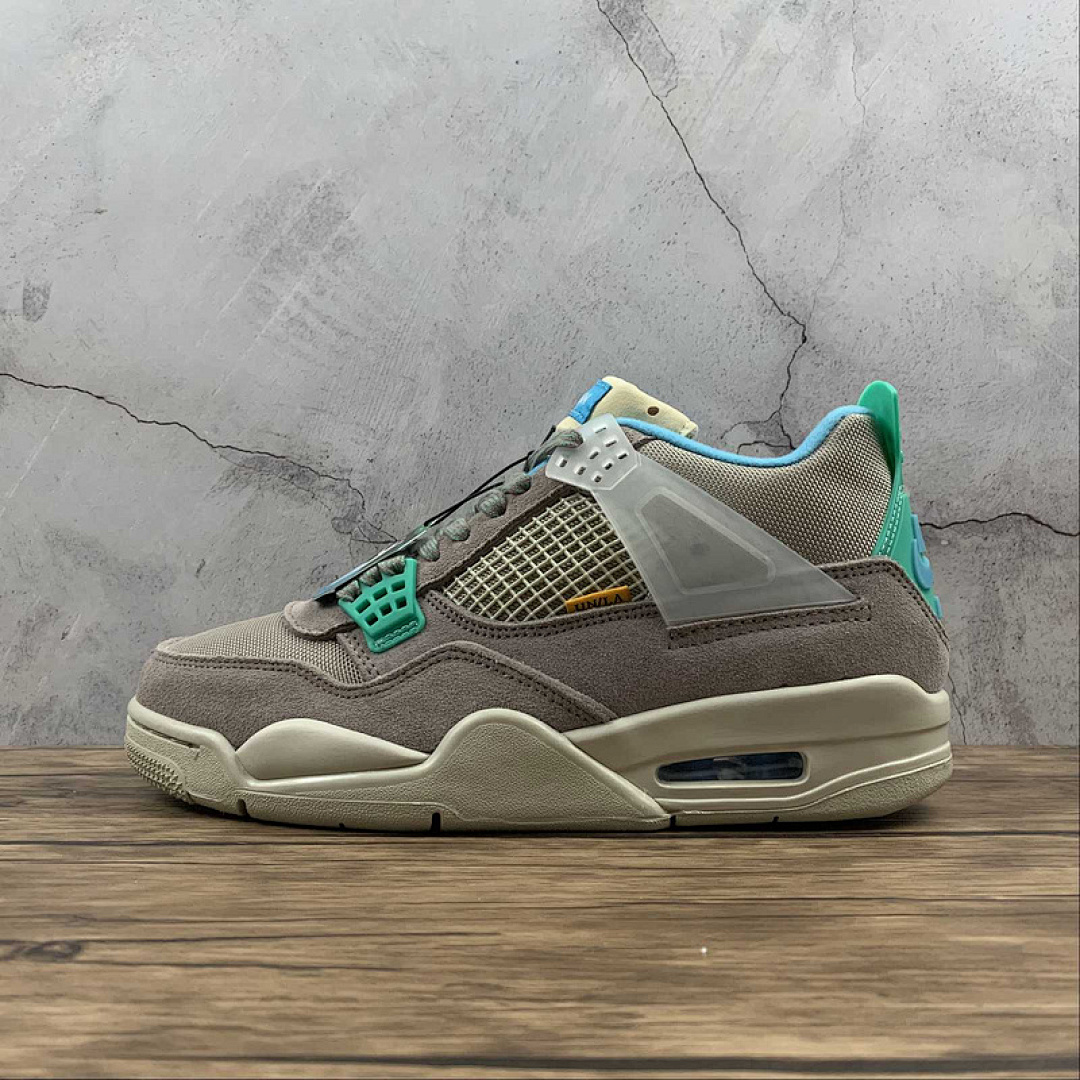 Jordan [DJ5718-242]-[UNION X AIR JORDAN 4 30TH ANNIVERSARY TAUPE HAZE/BLUE FURY-KHAKI-ROMA (GREEN]), photo 1