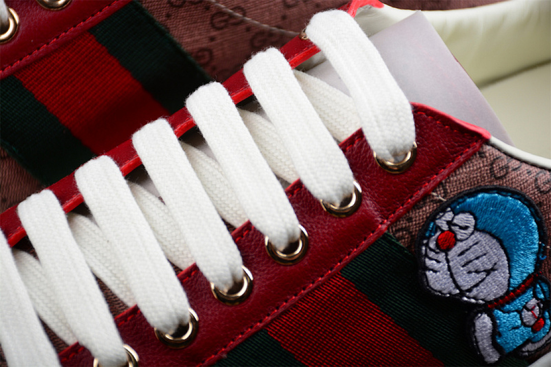 Gucci [GU*CCI ACE LOW CASUAL BOARD SHOES BROWN/RED/GREEN]-[WOMAN:35-44] - Image 7