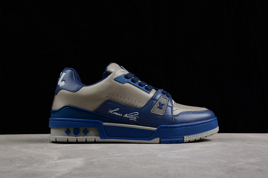 Louis Vuitton [L*V LOW TRAINER SNEAKER GREY/BLACK/NAVY BLUE]-[MAN:38-45] - Image 15