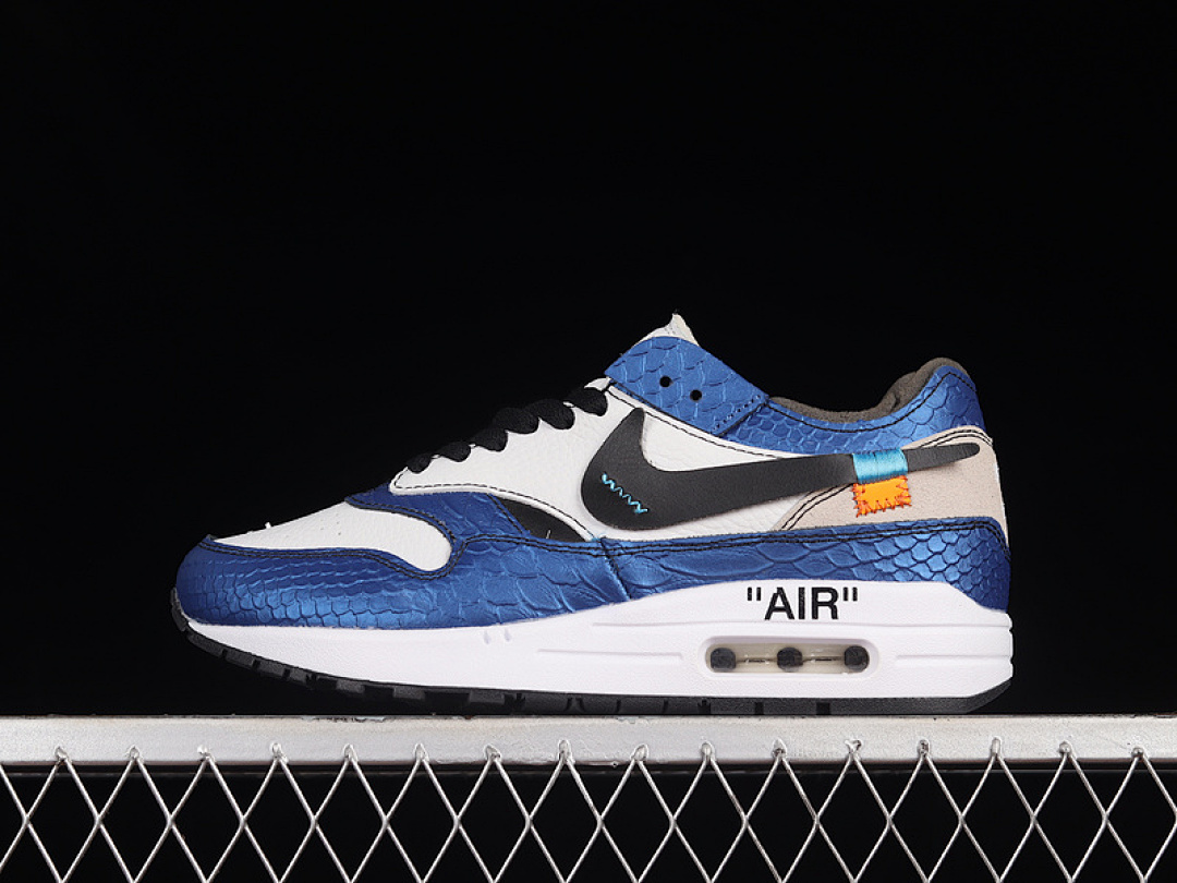 Nike AIR MAX 1 WHITE/NAVY BLUE/BLACK · AA7293-001, photo 1