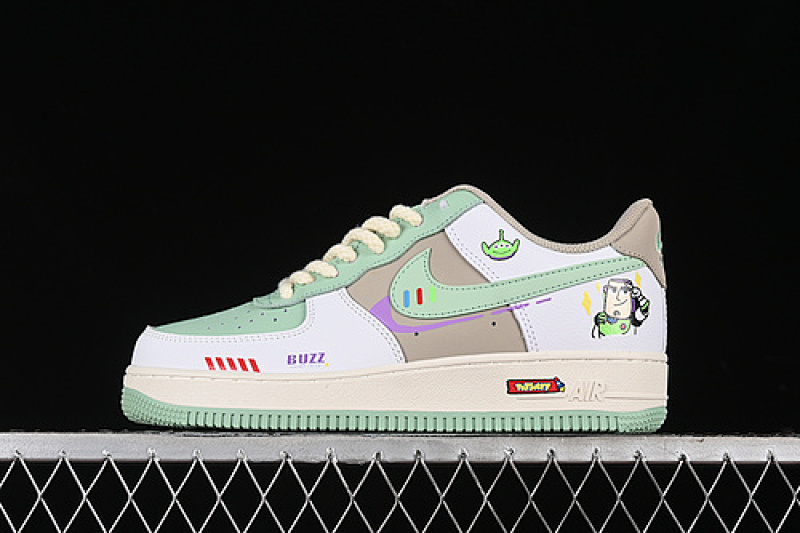 Nike Nike AIR FORCE 1 07 LOW BUZZ LIGHTYEAR WHITE/GREY/GREEN · CJ0304-110, photo 1