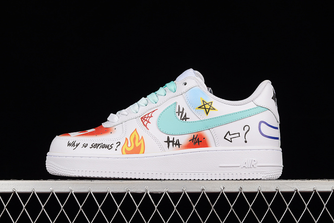 Nike [CW2288-111]-[AIR FORCE 1 LOW 07 WHITE/MULTI-COLOR/SKY BLUE]-[WOMAN:36-39]-[MAN:40-45], photo 1
