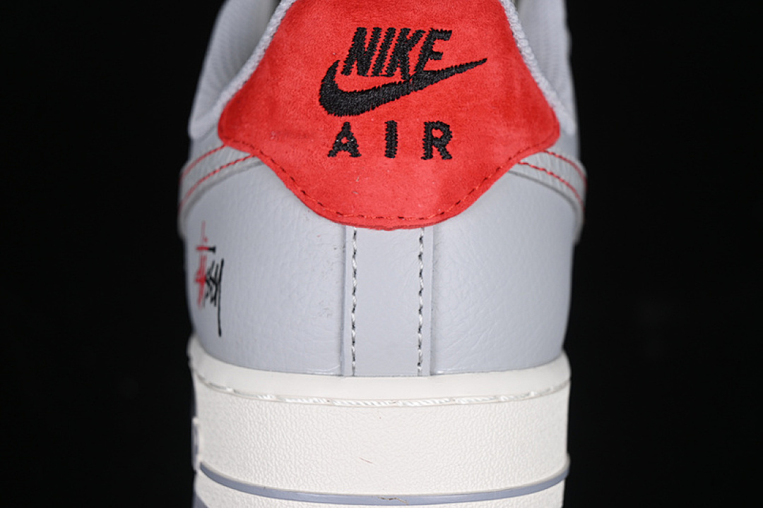 Nike [DM6688-027]-[AIR FORCE 1 07 LOW WHITE/GREY/RED]-[WOMAN:36-39]-[MAN:40-45] - Image 7