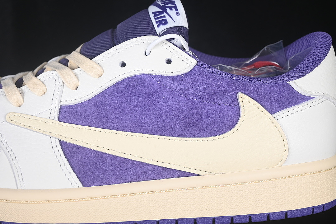 Jordan [DM7866-117]-[AIR JORDAN 1 LOW OG AJ1 INVERTED HOOK PURPLE/BEIGE]-[WOMAN:36-39]-[MAN:40-47.5] - Image 7