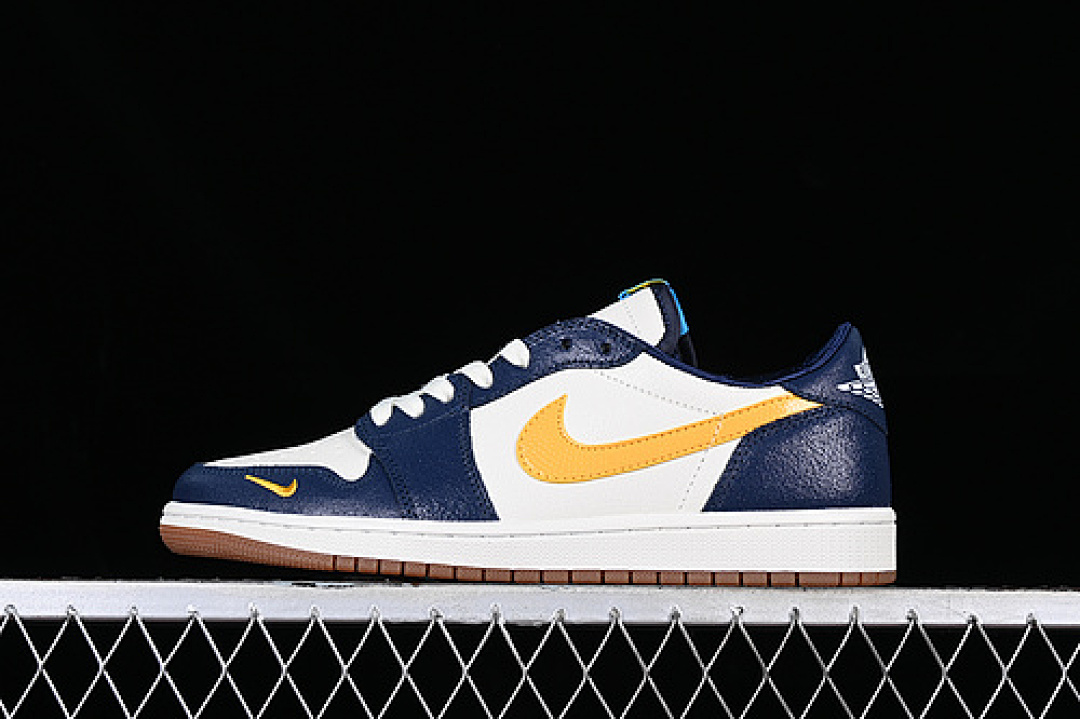Jordan [CZ0790-407]-[AIR JORDAN 1 LOW OG AJ1 WHITE/BLUE/YELLOW]-[WOMAN:36-39]-[MAN:40-46], photo 1