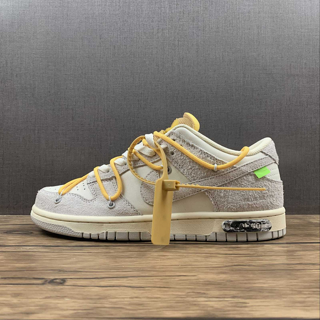 Off-White [DJ0950-109]-[OW X SB DUNK LOW LOT 39 OF 50 SAIL/NEUTRAL GREY/AMARILLO]-[UNSIEX:36-46], photo 1